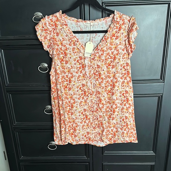 JODIFL Tops - Jodfil Pink and Orange Blouse Vibrant and Stylish